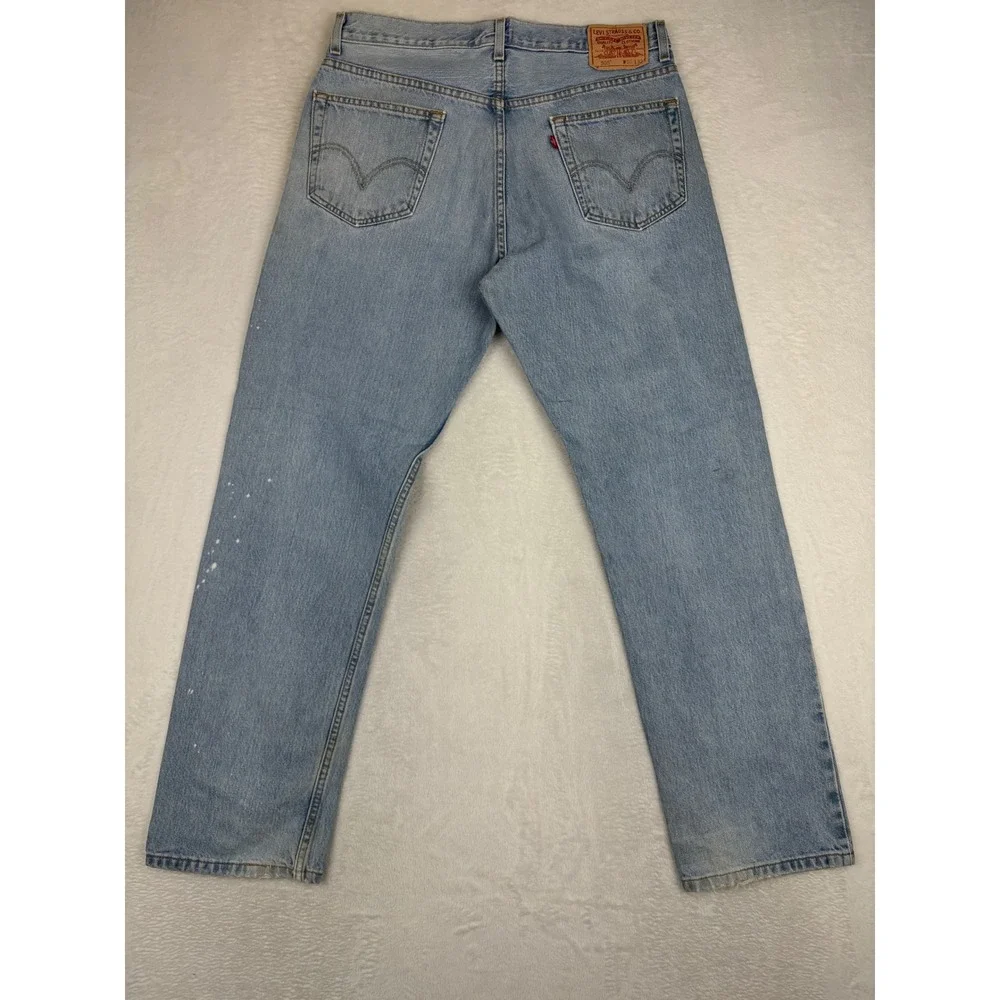 Levi's 505 Men's 36x32 Vintage **Tag Verified w/pics** jeans Light Blue Denim